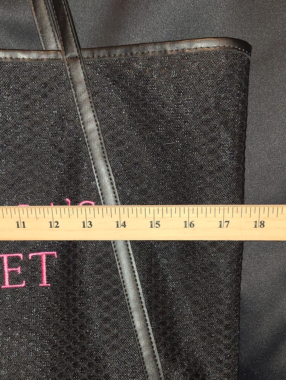 Victoria's Secret Black Tote with Pink Logo and Tassel - Picture 4 of 8